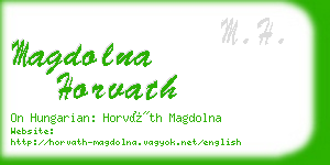 magdolna horvath business card